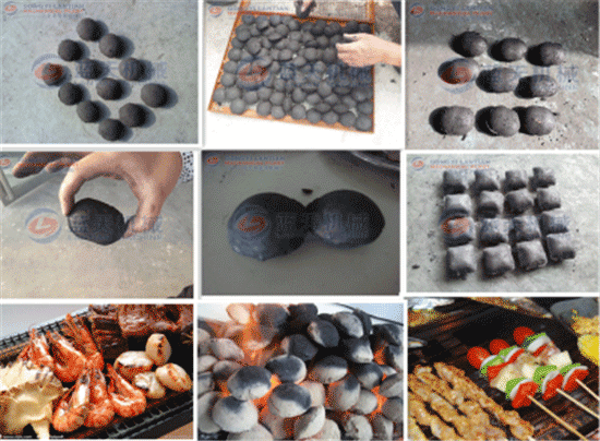 BBQ charcoal briquette machine