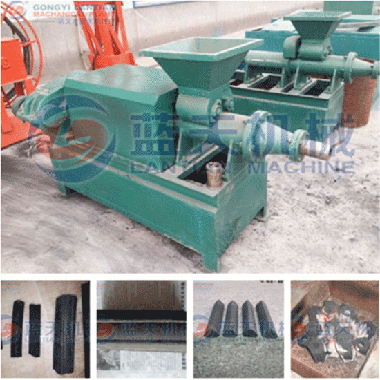 BBQ charcoal extruding machine