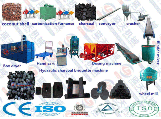 Coconut charcoal briquette machine