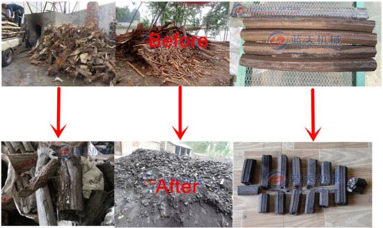 Wood carbonization furnace
