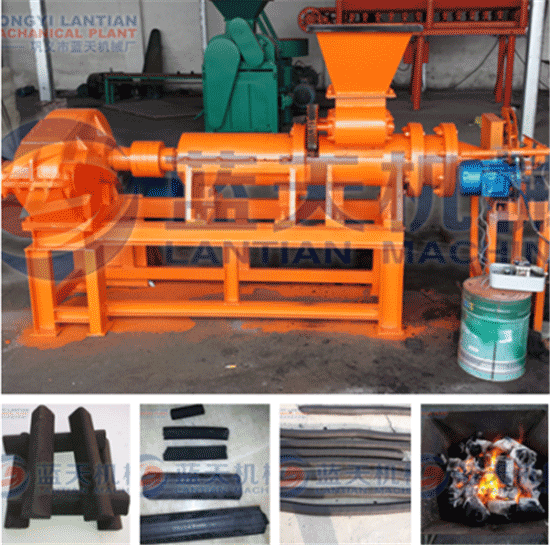 Hollow coal rod machine