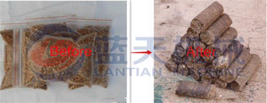 Edible fungi bag briquette machine