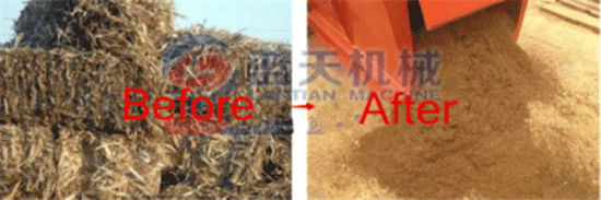 Rice straw grinder