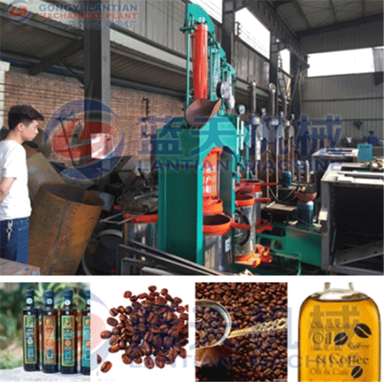 Coffee beans oil press