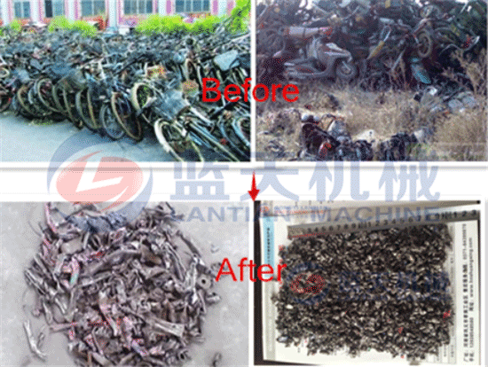 Waste metals bicycle crusher
