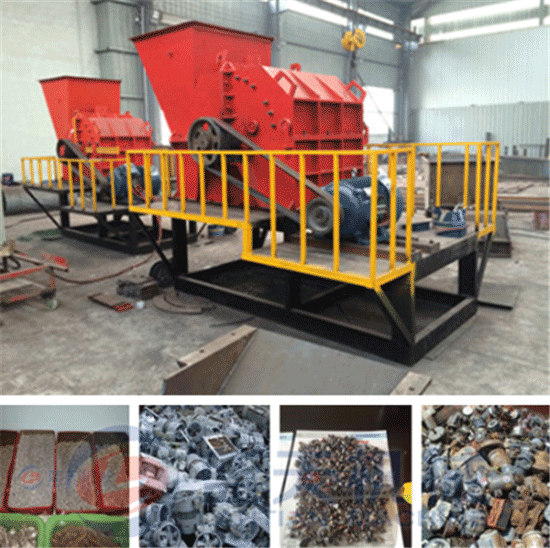 Waste battery crusher