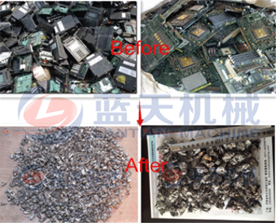 Electronic waste crusher