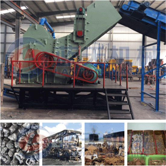 Scrap tanker crusher machine