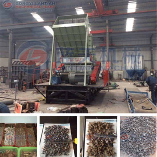 Waste refrigerator crusher machine